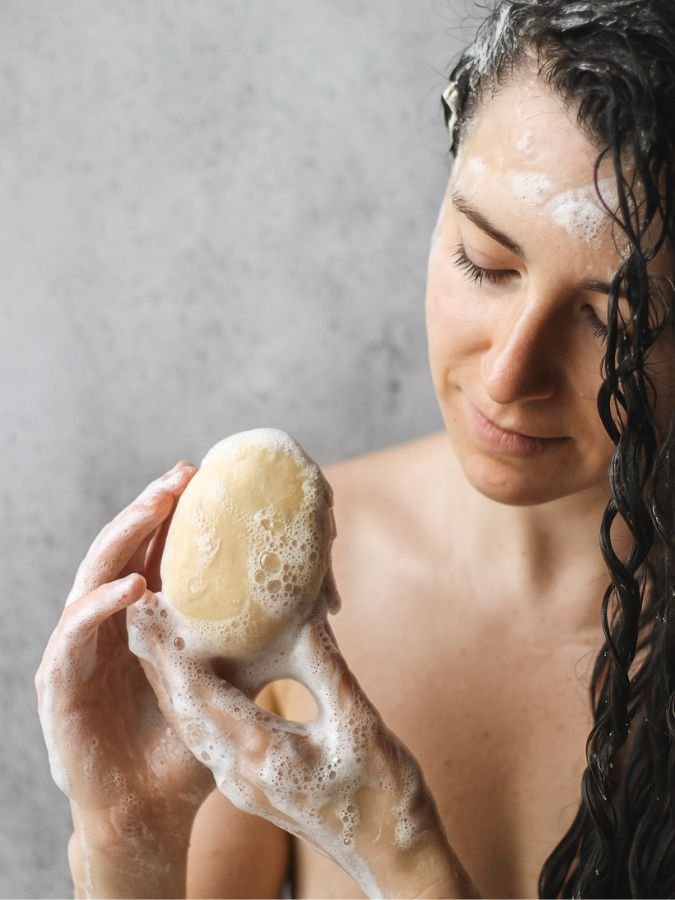 shampoing solide zefir pour cheveux secs ou bouclés
