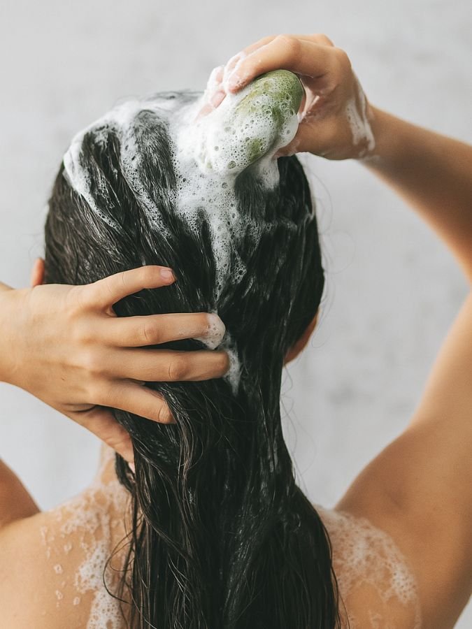 mousse shampoing solide à la spiruline