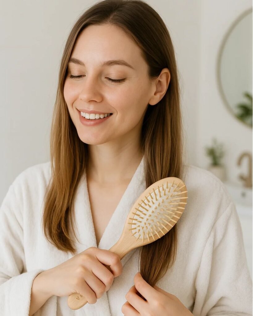 brosse à cheveux en bois sternartica